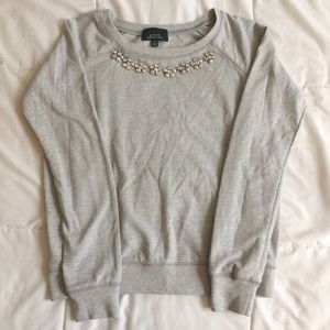 🌼Jewel Neck Gray Sweater