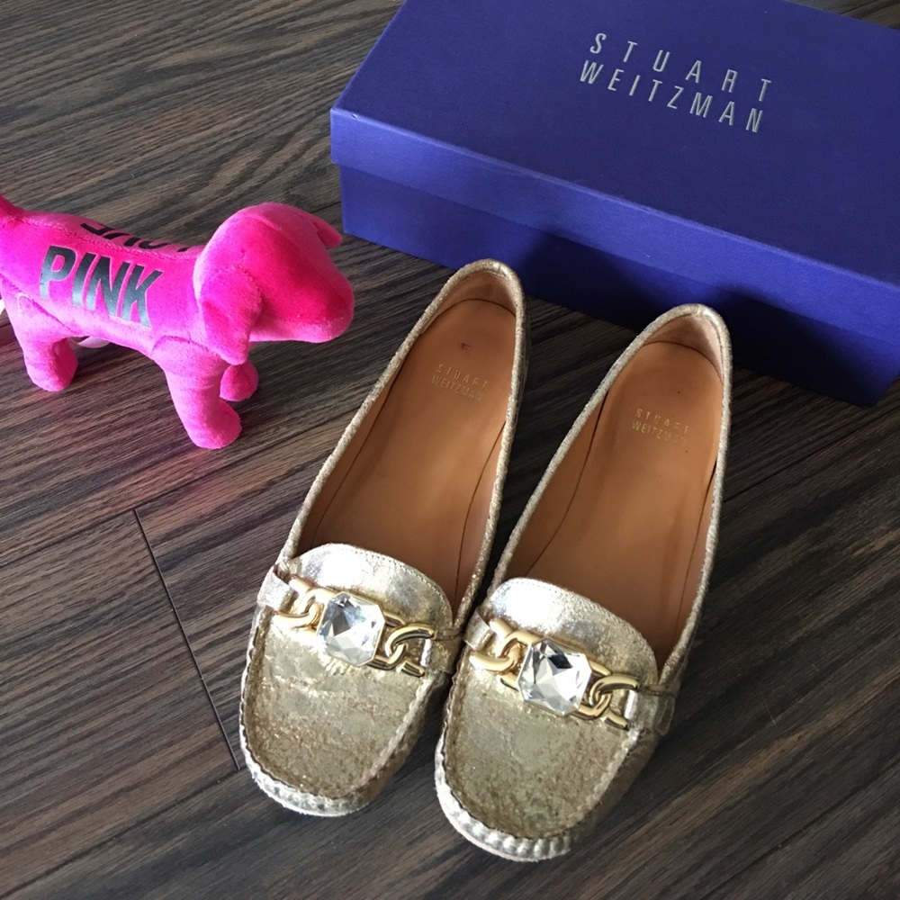 Stuart weitzman Jeweled flats loafer