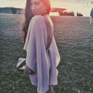 Blush Lulus Cape Dress