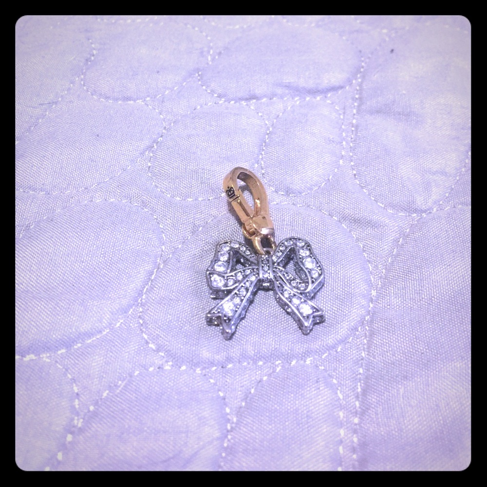 Juicy Couture pave rhinestone bow charm