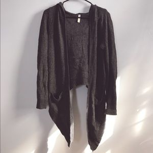 RVCA draped cardigan with hood