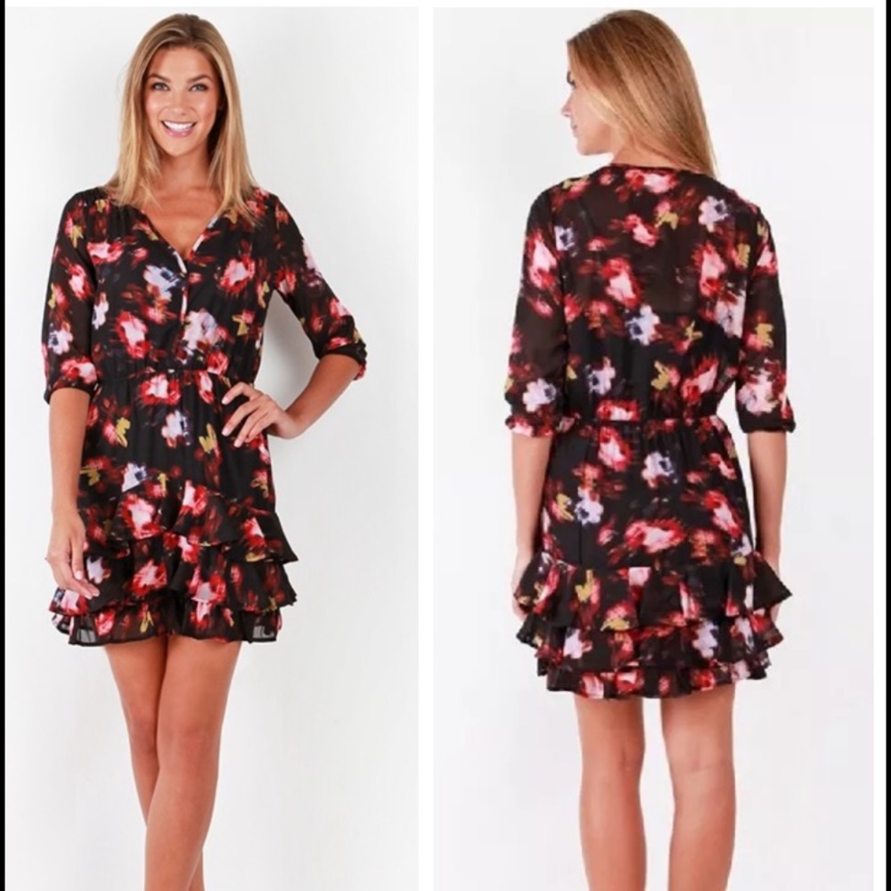 Kut from the kloth floral ruffle dress
