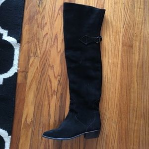 Black suede over the knee boots sz 8