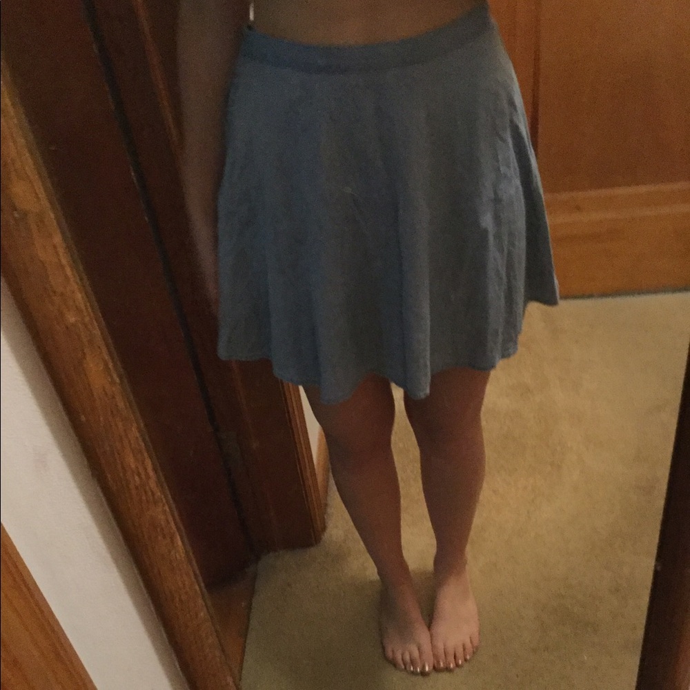 Chambray skater skirt