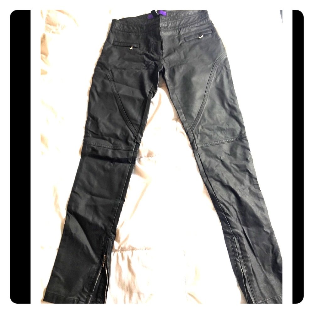 Faux leather pants