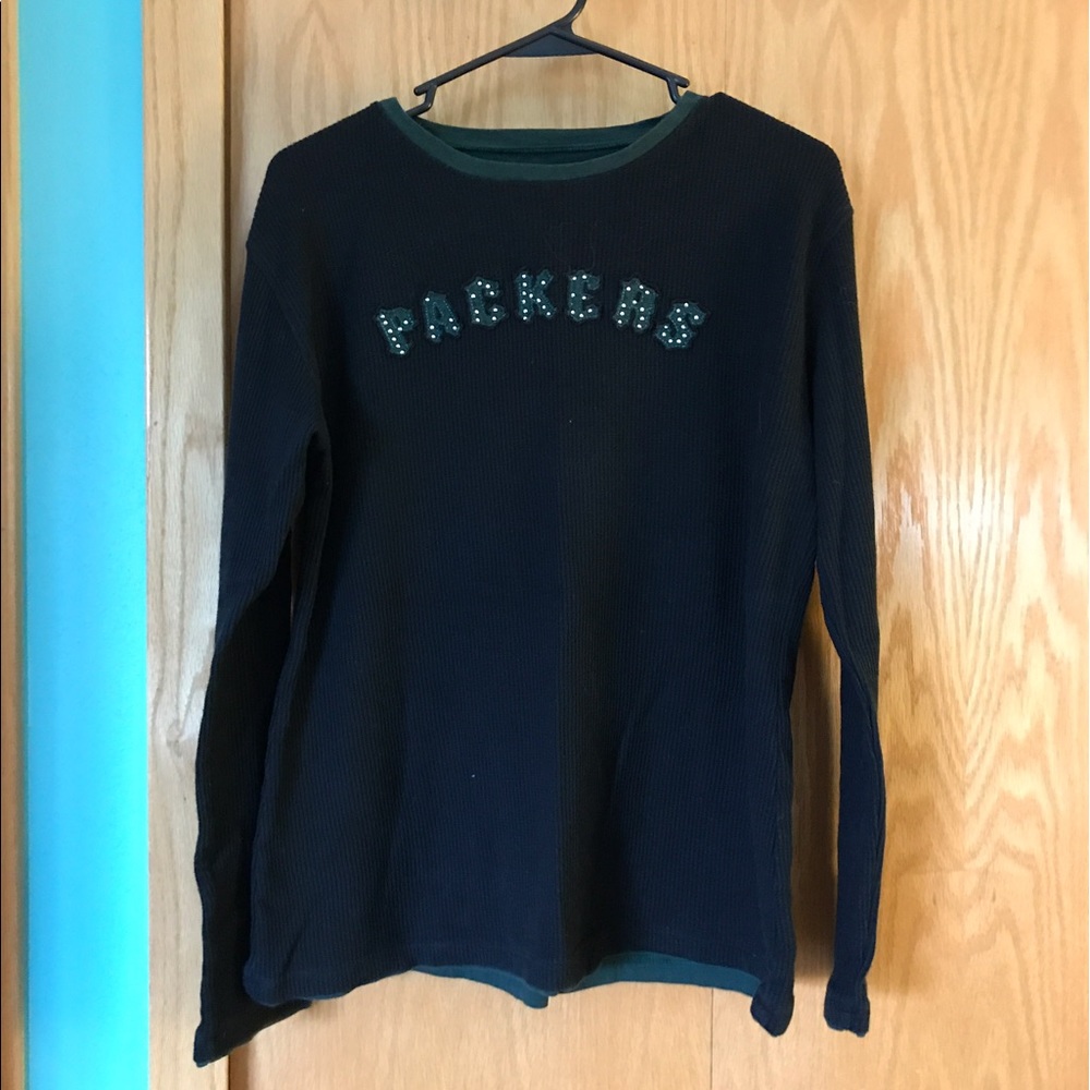 Green Bay Packers XL Studded Long Sleeve Top