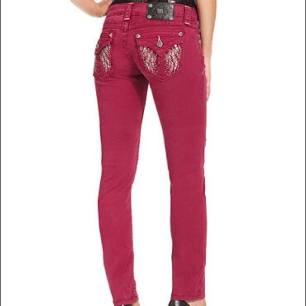 🌟FINAL PRICE🌟Burgundy miss me jeans