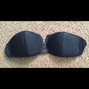 Black Strapless Bikini Top