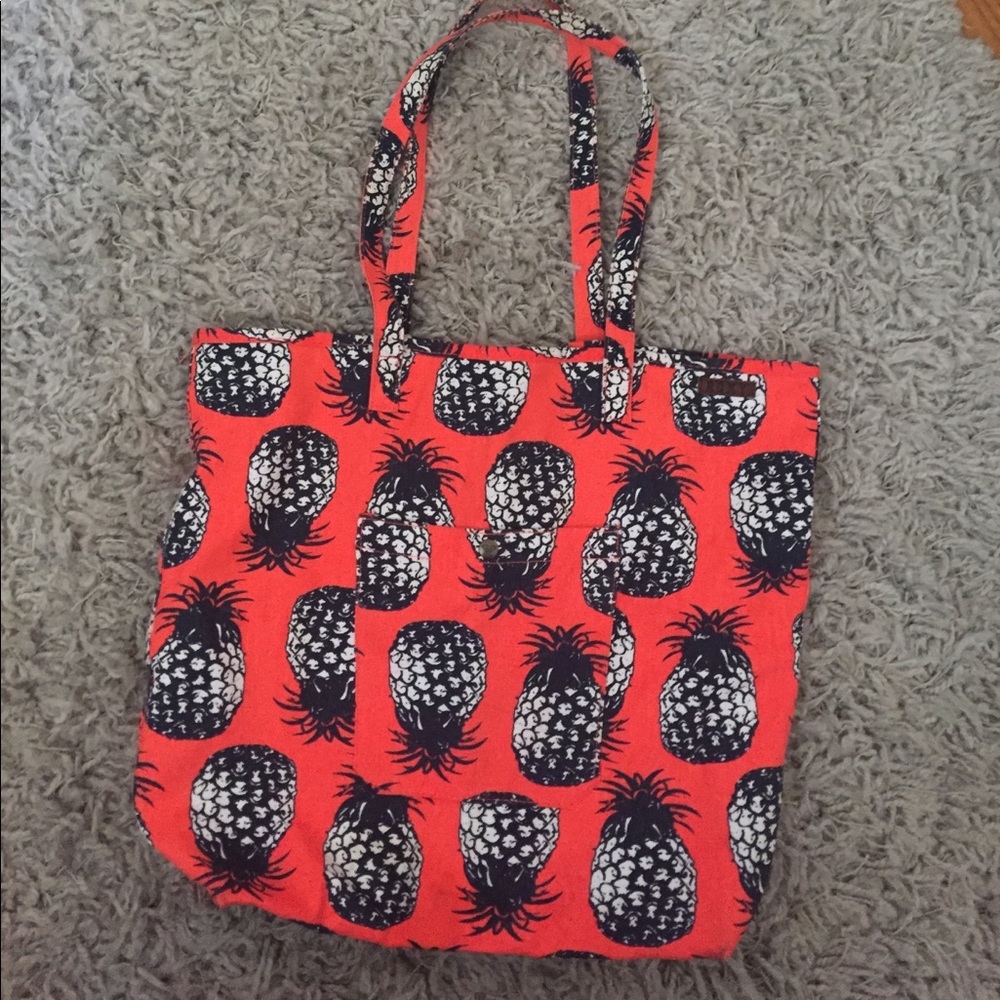 Roxy Orange Pineapple Tote