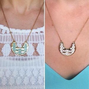 Breezeblock enamel necklace