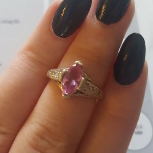 Pink stone ring