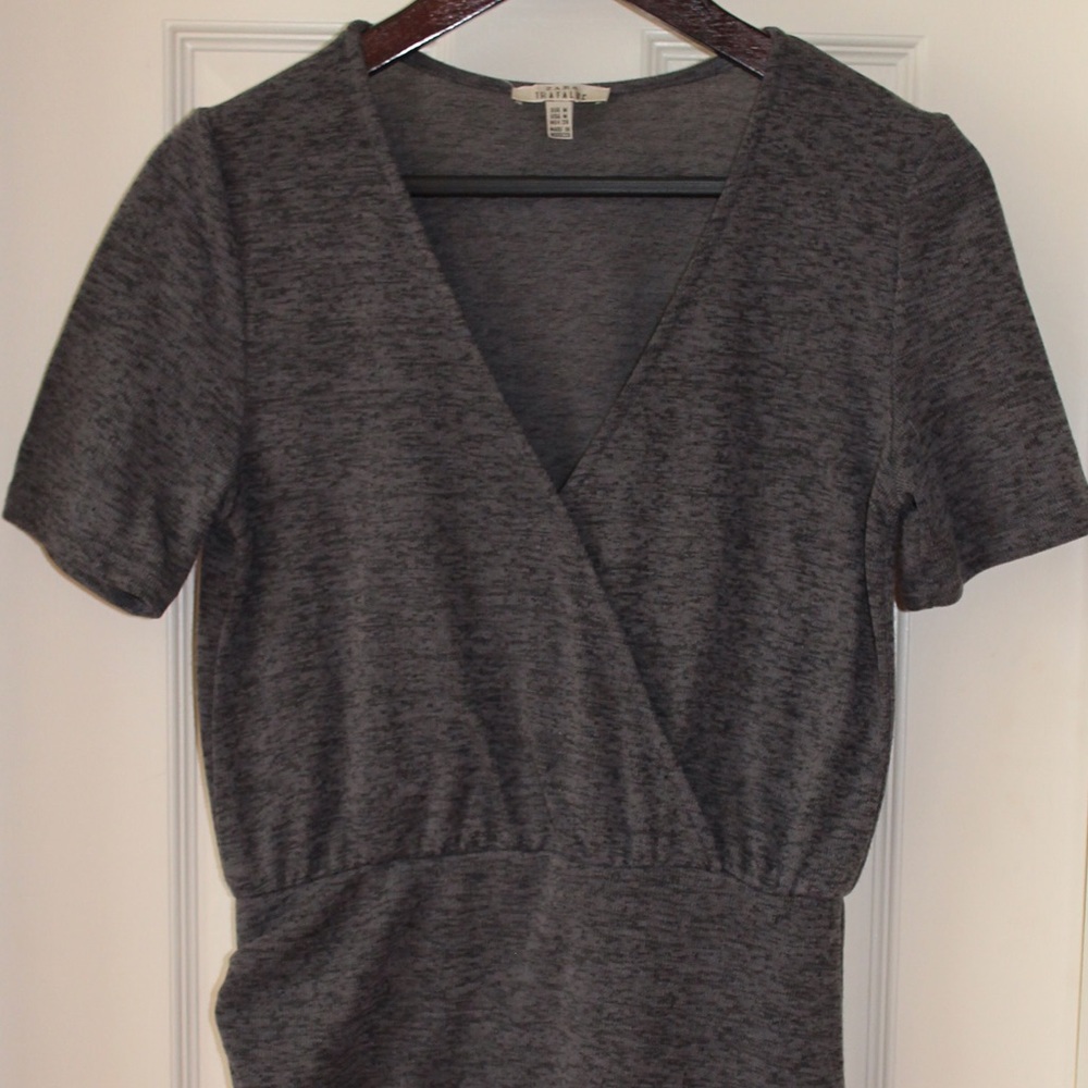 Zara gray jersey knit dress