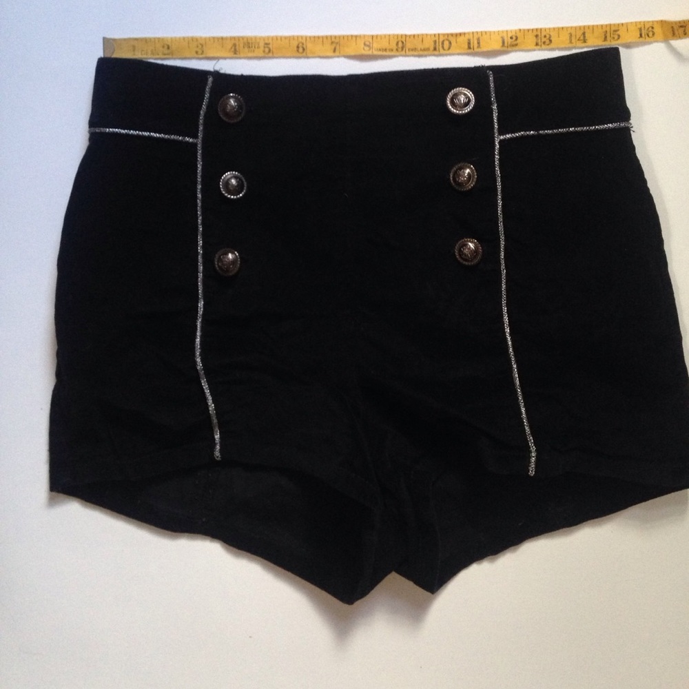 Urban Outfitters High Waisted Velvet Sailor Shorts