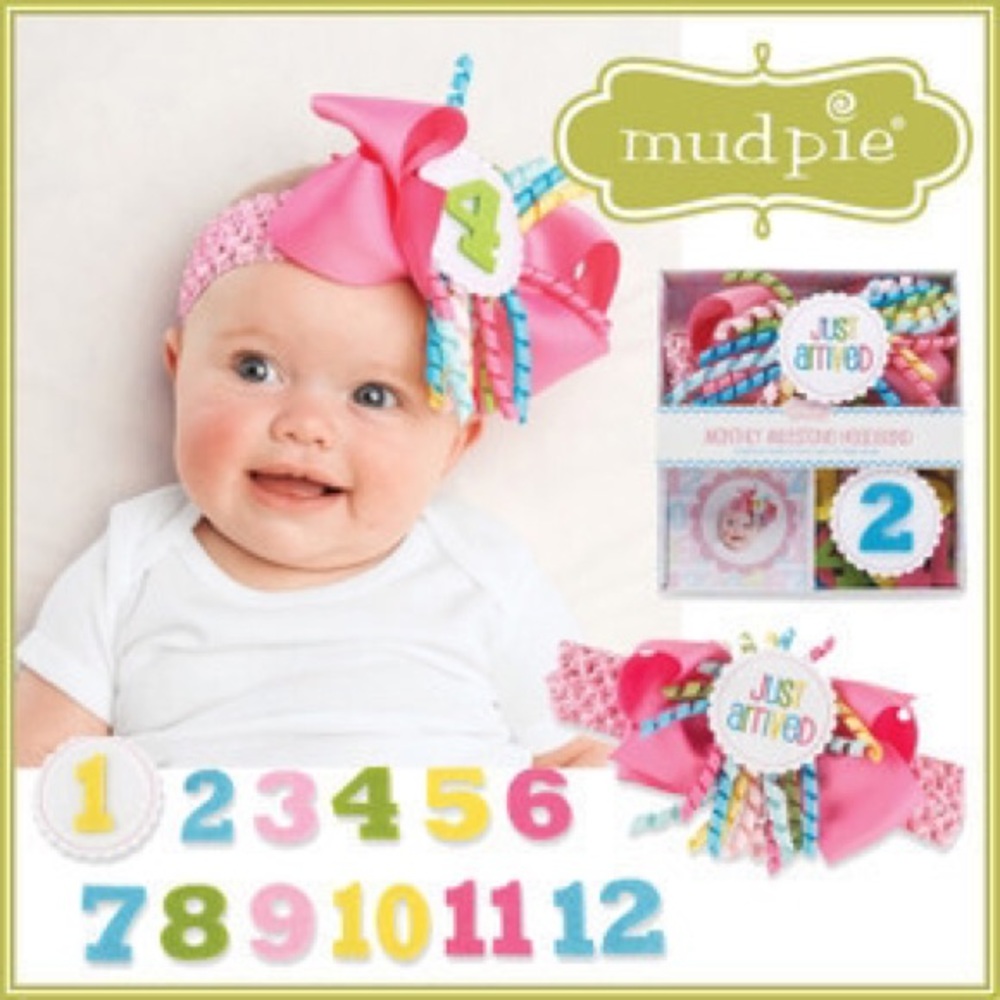 Mud pie monthly milestone headband