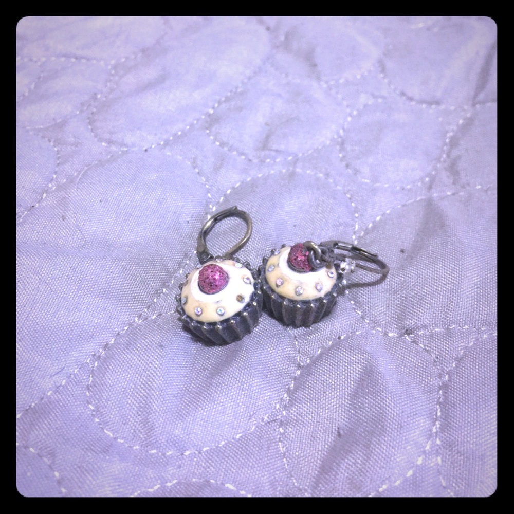 Betsy Johnson cupcake earrings