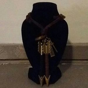 Men's arrow Leather Necklace.