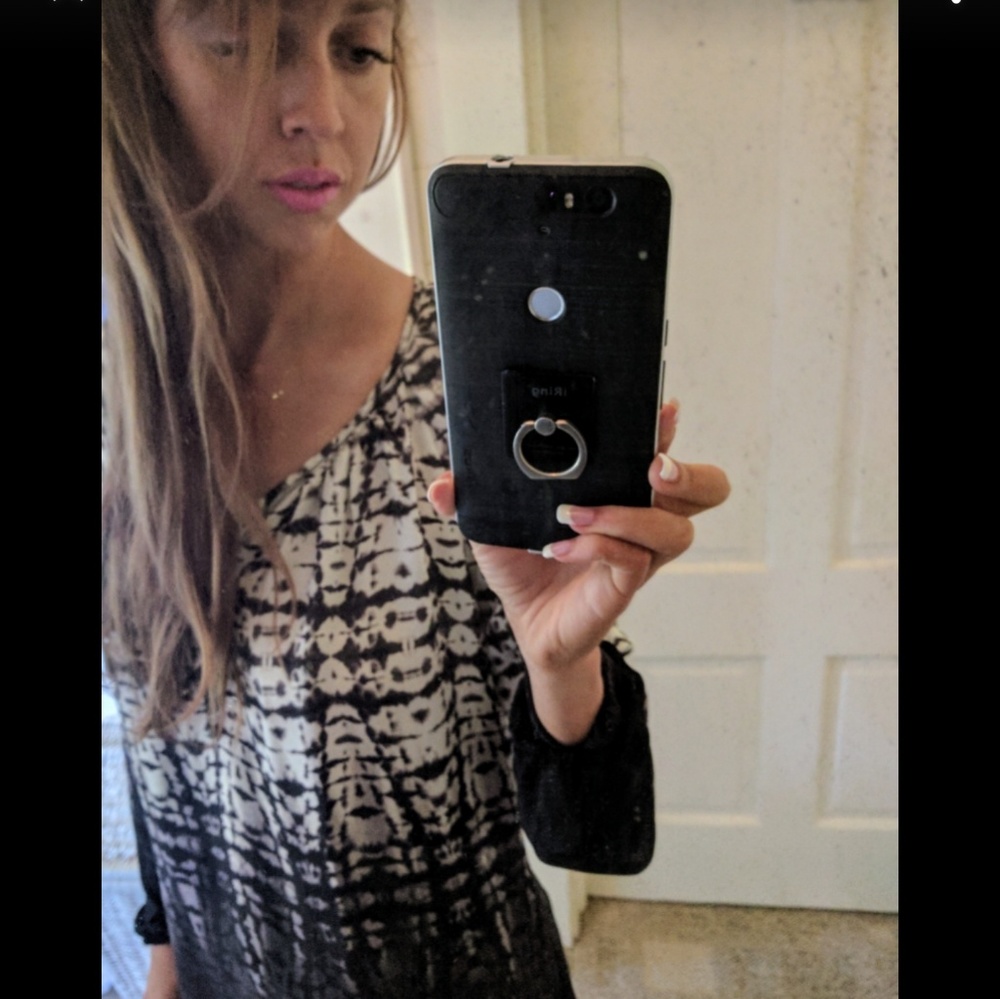 Dress Barn tie dye peasant top - Picture 1 of 4