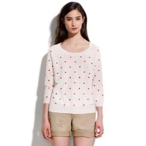 Madewell Lightweight Sweater w/ Embroidered Dots