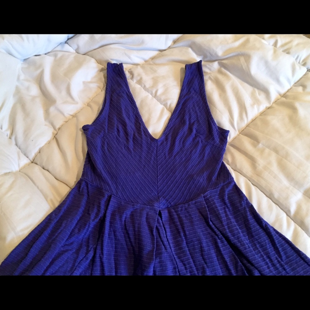 Silence + Noise Purple ribbed flowy top