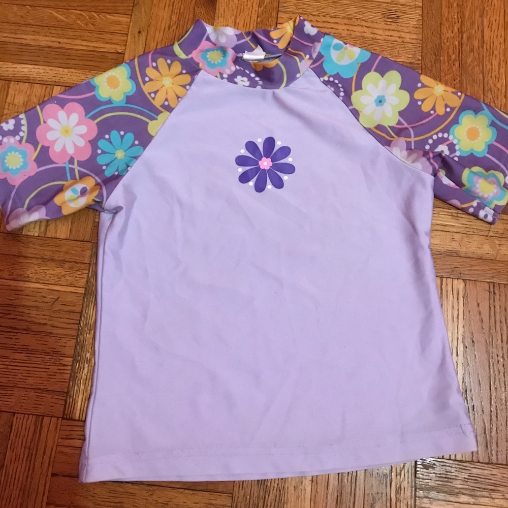 Circo Floral Print Girl Swim Top Size 5T