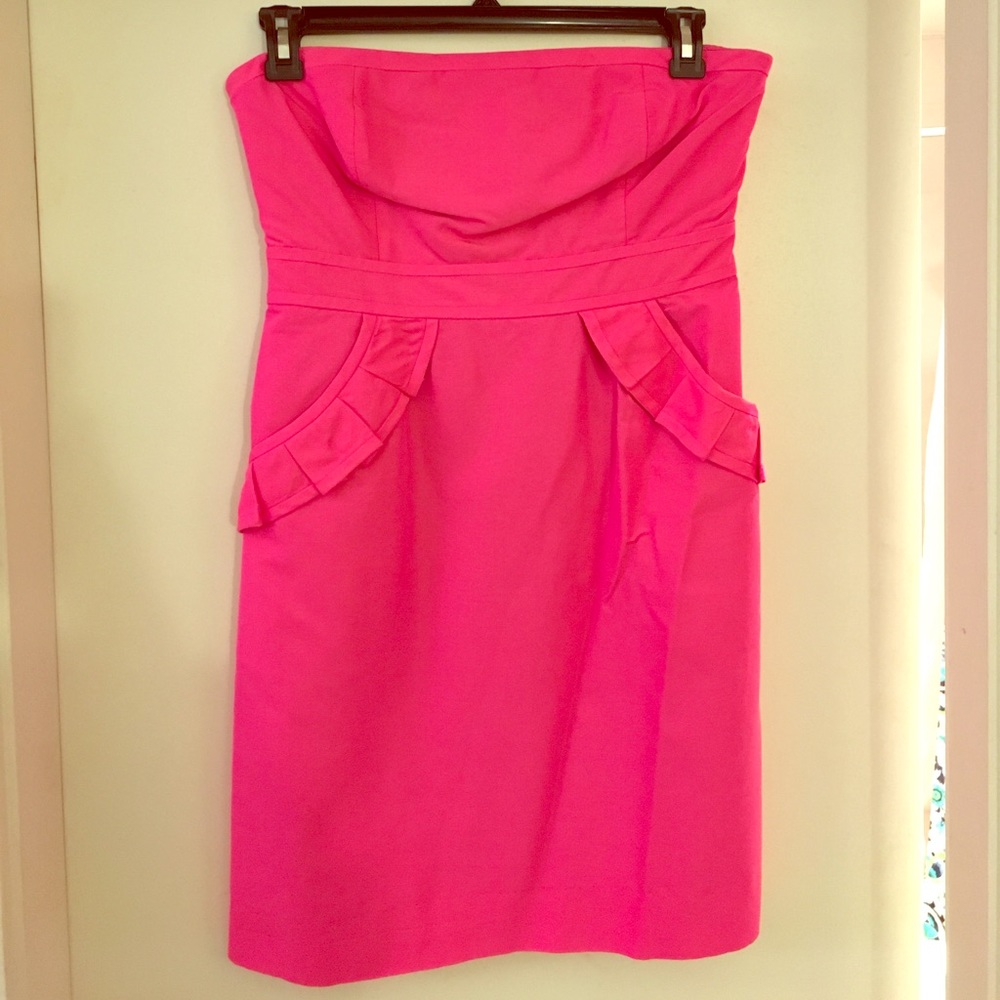 J. Crew Pink Strapless dress