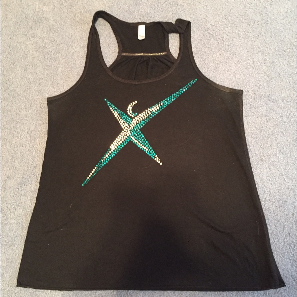 Cheer Extreme X man rhinestone tank top