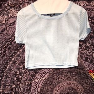 Baby blue TopShop crop top