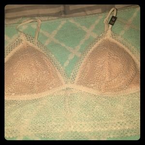 VS white lace bralette. Perfect for layering