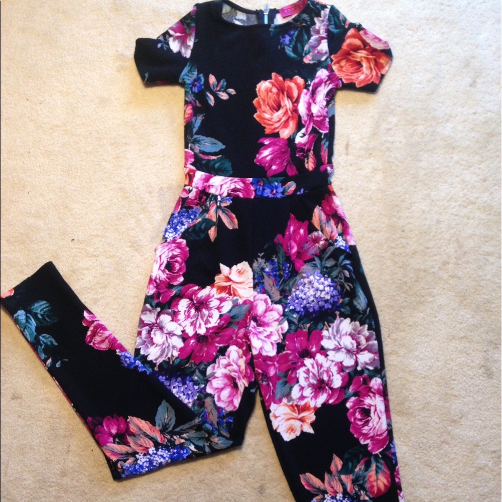 Floral 80's Jumpsuit