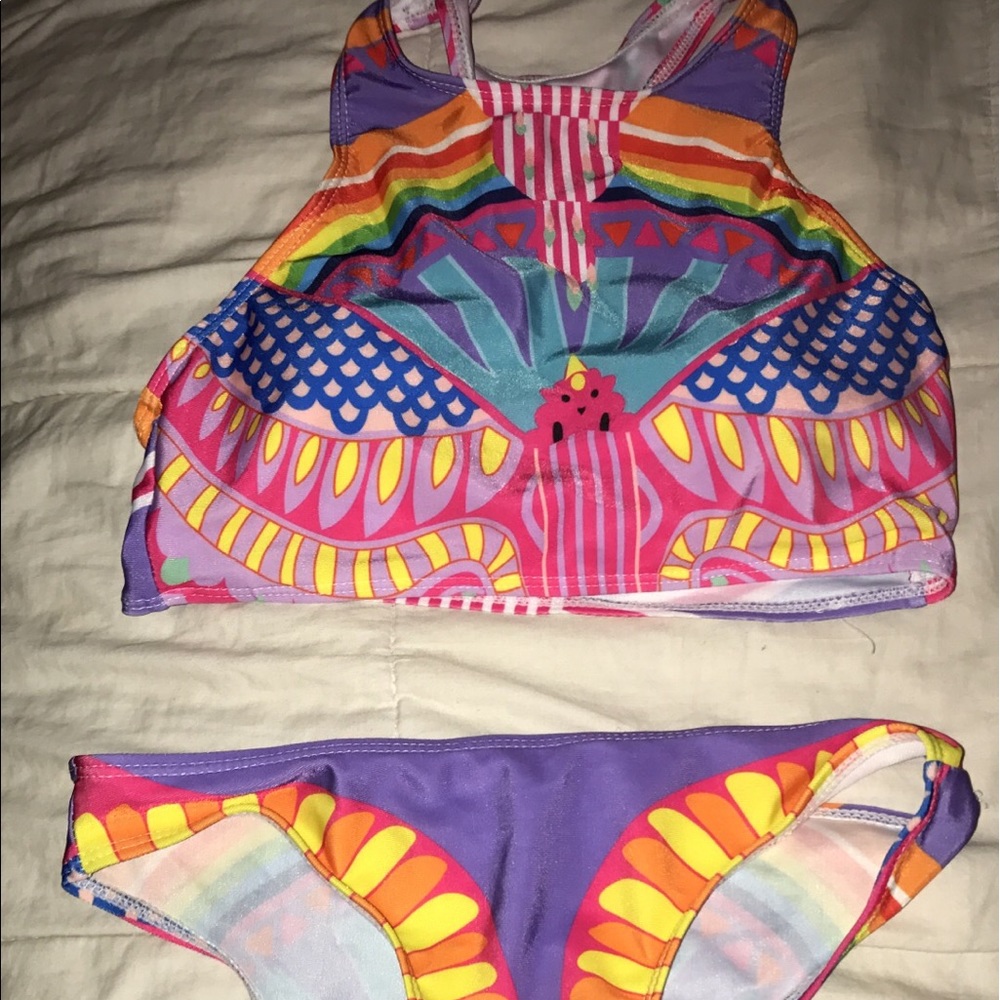 Multi colored swim suit