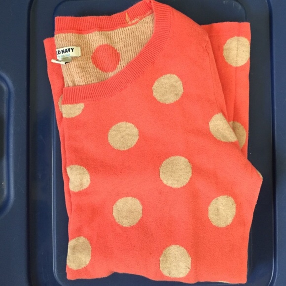 Orange Medium Old Navy polka dot sweater