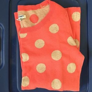 Orange Medium Old Navy polka dot sweater