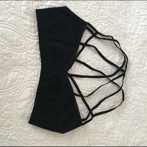 Nectar Black strappy bralette