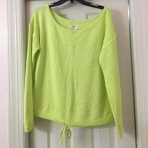 Lime Green Sweatshirt Top
