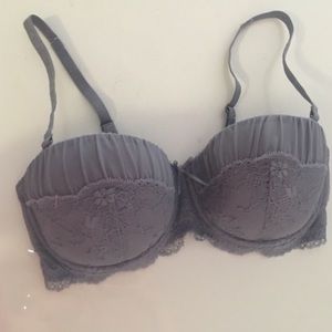 Adore Me Feefee gray balconette push up bra 32DD