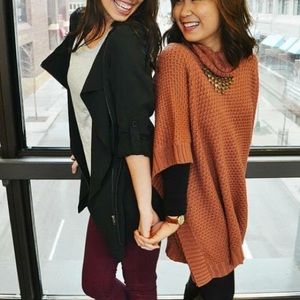 Forever 21 Mauve Cowl Neck Sweater/Poncho