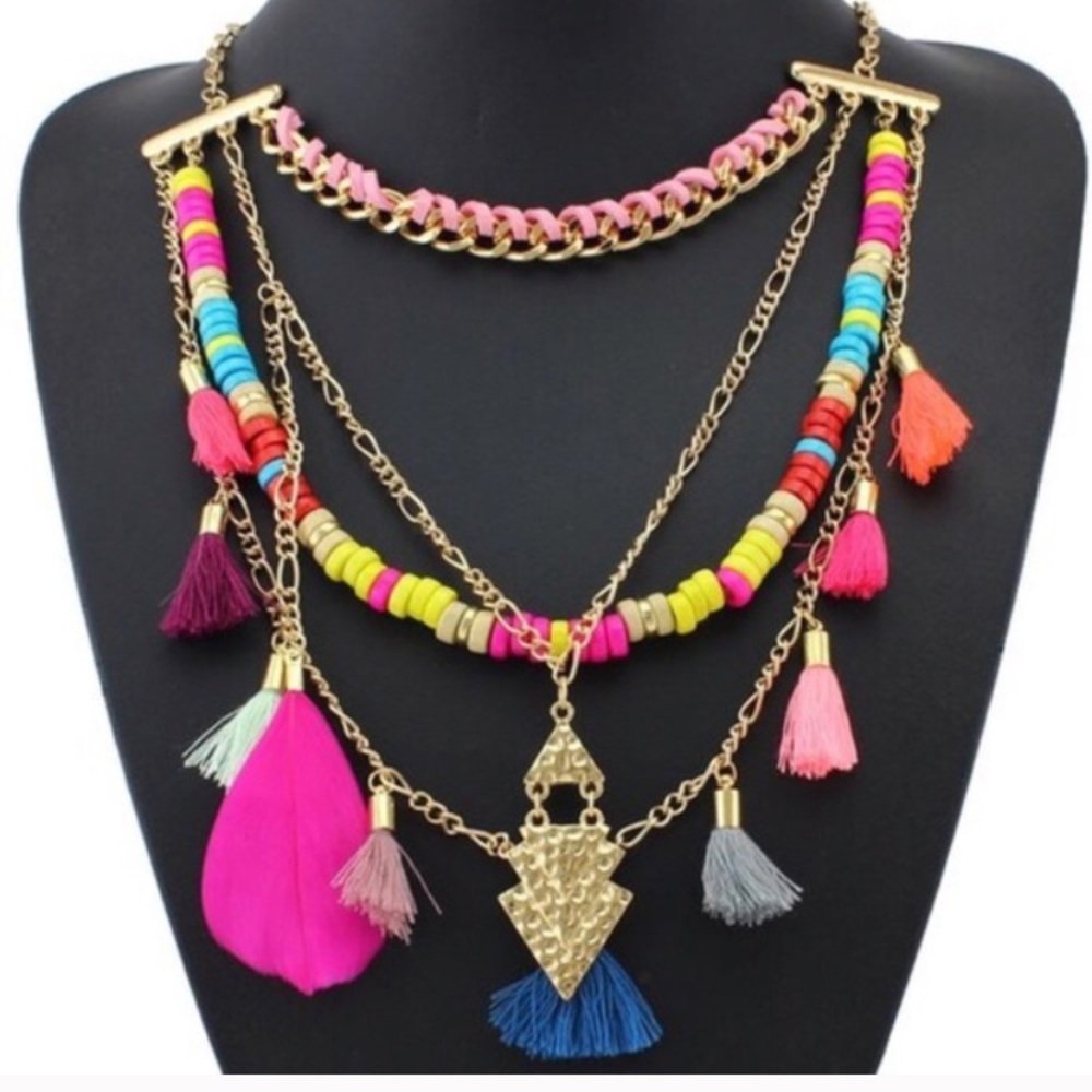 Multi-colored Statement Necklace