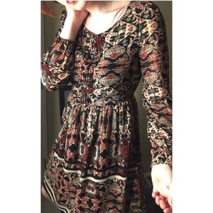 90's occult babydoll boho/folk-grunge dress