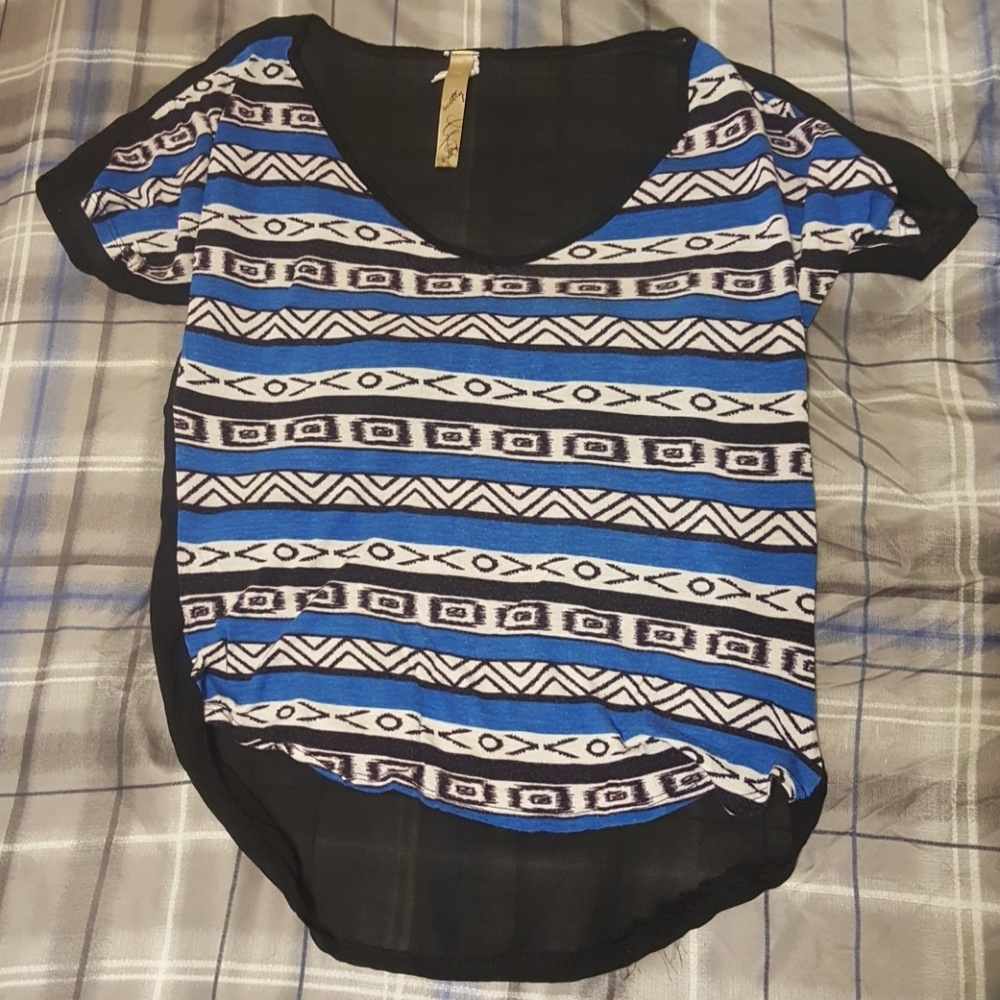 Tribal blue top