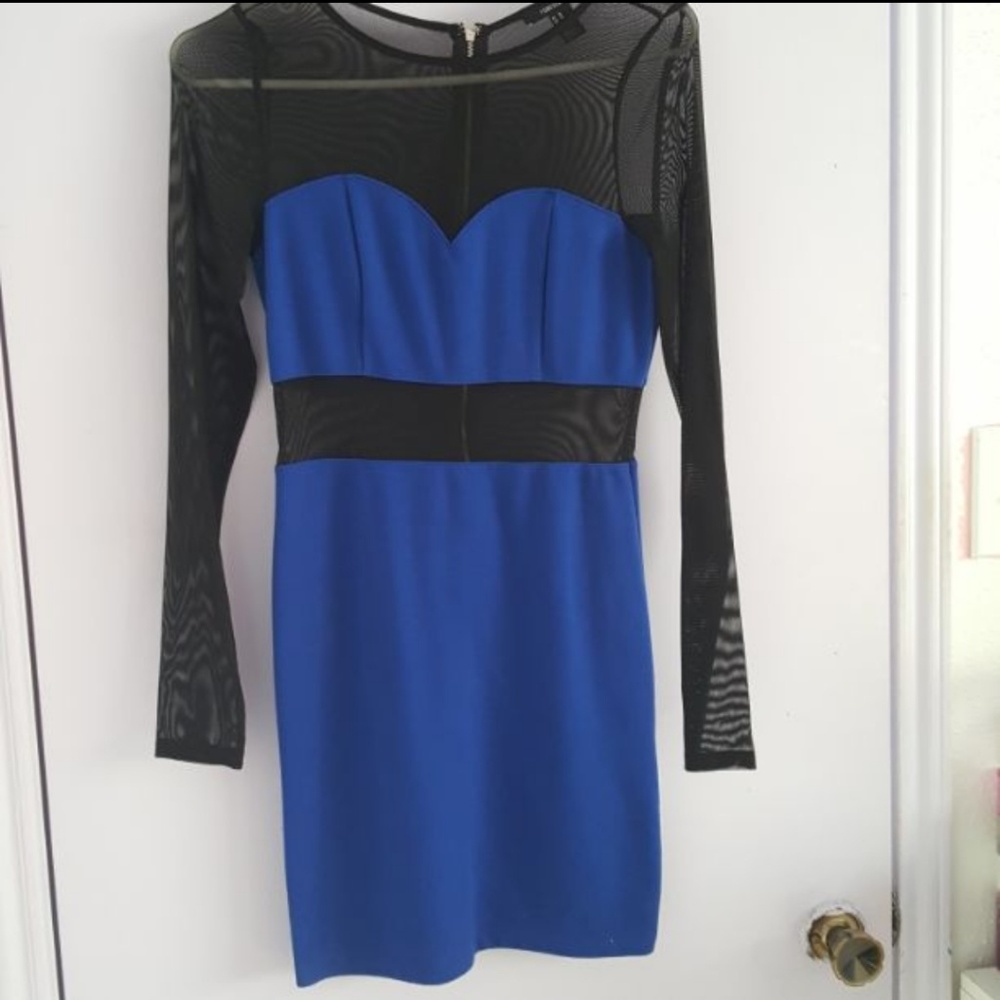 Blue mesh dress