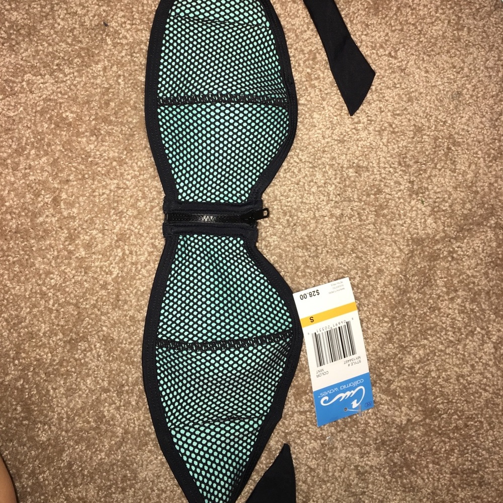 Target mesh bandeau bikini top