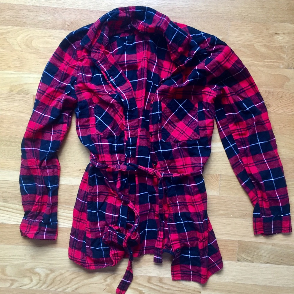 Plaid Flannel Charlotte Russe Tunic