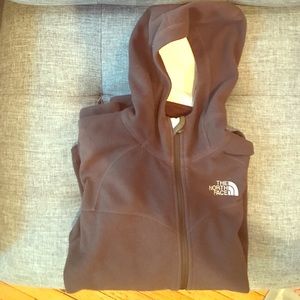 Women's medium brown North Face fleece jacket