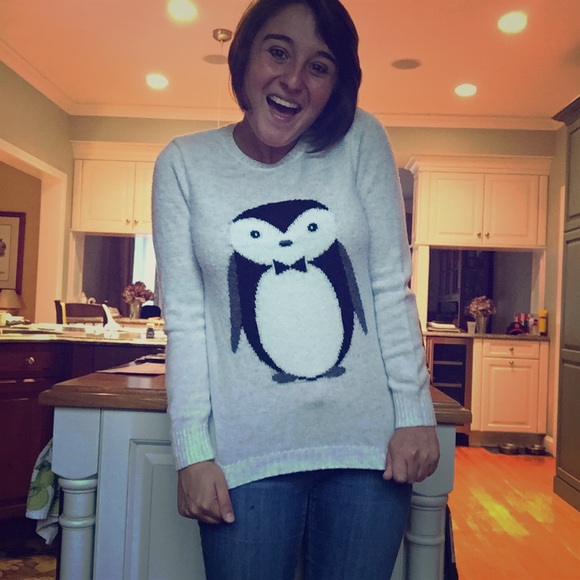Forever 21, Size Small, White Penguin Sweater - Picture 4 of 6
