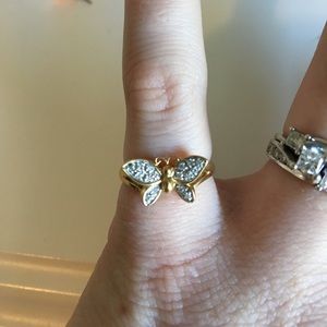 14kt Ross Simmons gold butterfly ring