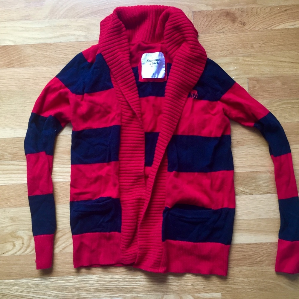 Small Striped Abercrombie and Fitch Cardigan