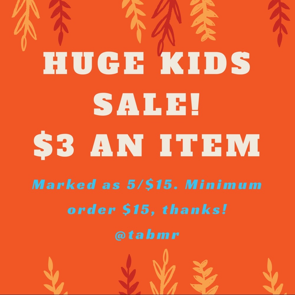 5 for $15! Scroll ⬇️ or search. Sale items marked.
