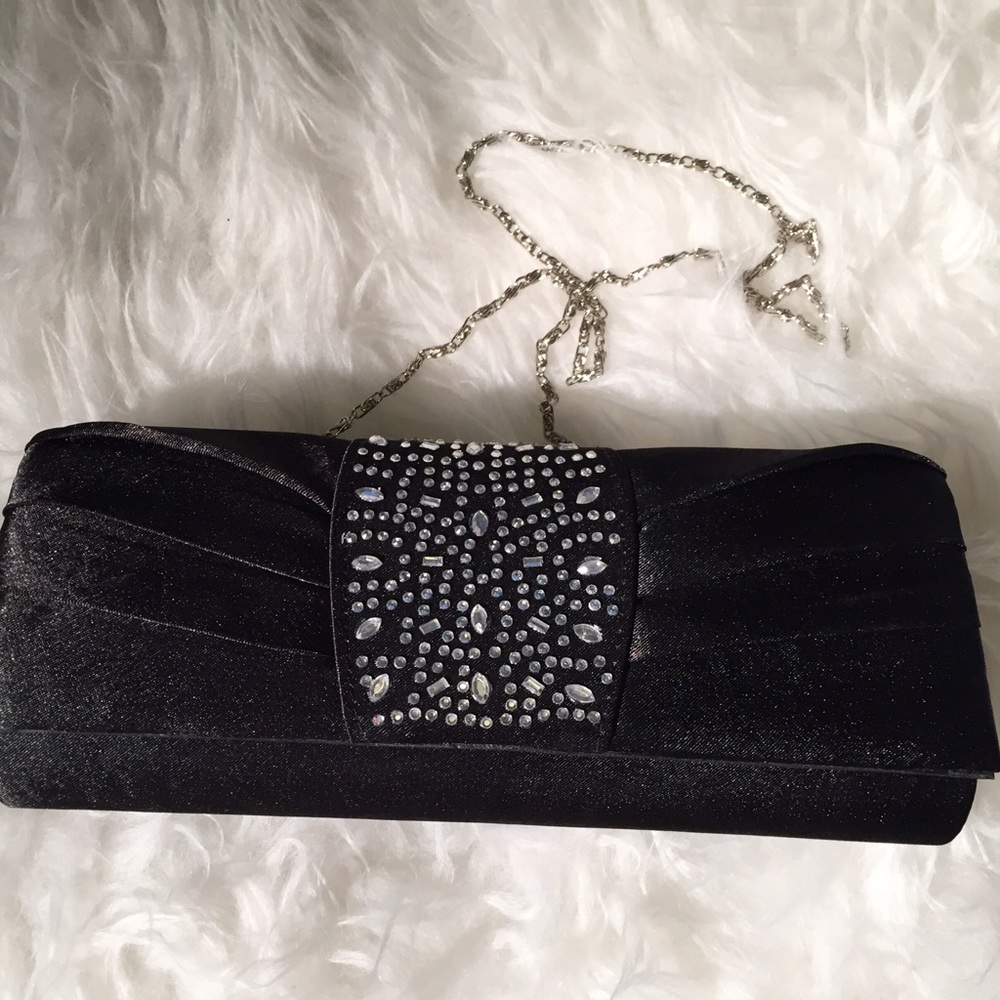Classic black clutch