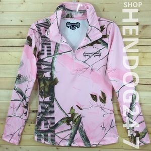 REALTREE 1/4 ZIP PULLOVER L/SLV THUMB HOLES