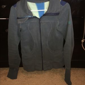 Blueish grey Lululemon zip up sweater